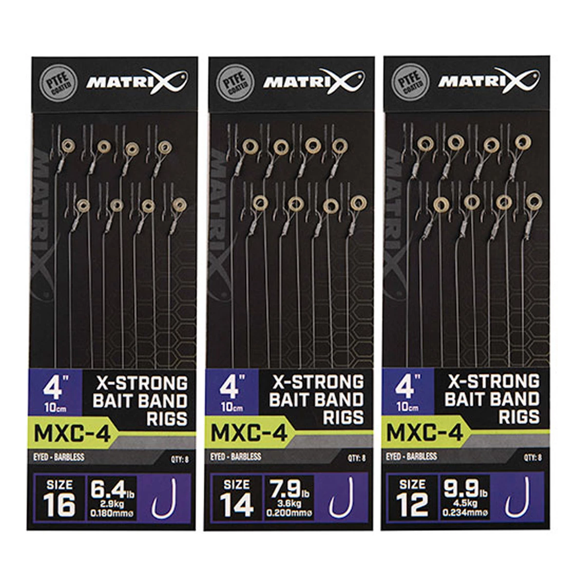Matrix MXC-4 4" X-Strong Bait Band Rigs 3 Matrix MXC-4 4" X-Strong Bait Band Rigs