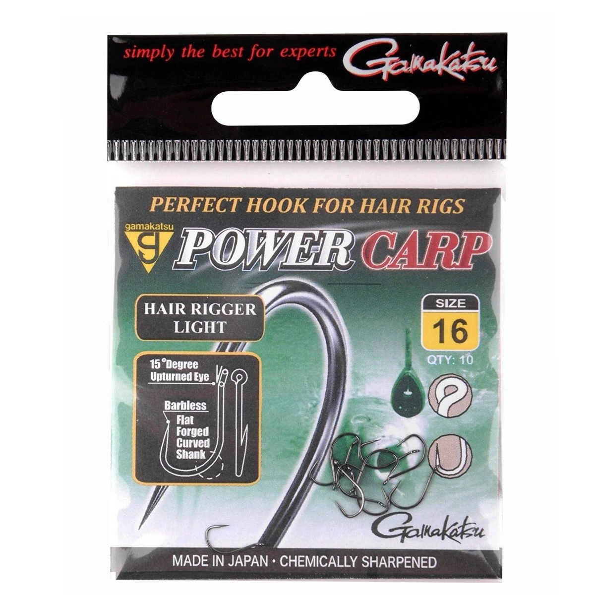 Gamakatsu Power Carp Hair Rigger Light Barbless 3 Gamakatsu Power Carp Hair Rigger Light Barbless
